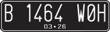 License plate of Indonesia, Regular plates