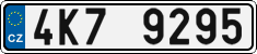License plate of the Czech Republic, Cars (2001)