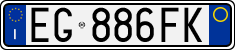 License plate of Italy, Cars (1994 year series)