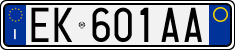 License plate of Italy, Cars (1994 year series)