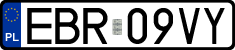 License plates of Poland, Regular car plates