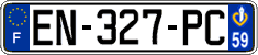 French license plate, SIV (ordinary)