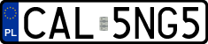 License plates of Poland, Regular car plates