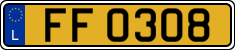 License plate of Luxembourg, 2003 year system