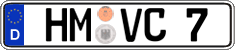 German license plate, Regular plates