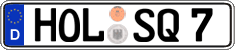 German license plate, Regular plates