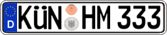 German license plate, Regular plates