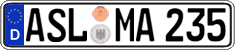 German license plate, Regular plates