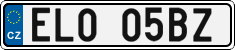 License plate of the Czech Republic, Electric vehicles