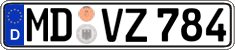 German license plate, Regular plates