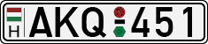 license plates of Hungary, Cars (1990)