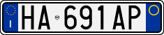 License plate of Italy, Cars (1994 year series)