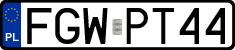 License plates of Poland, Regular car plates