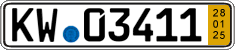 German license plate, Short-term transit plates