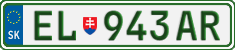 License plate of Slovakia, Electric vehicles