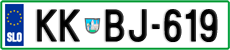 License plate of Slovenia, Cars