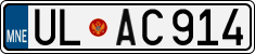 License plate of Montenegro, Cars