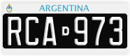 License plate of Argentina, Cars (1995, ABC 123)
