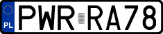 License plates of Poland, Regular car plates