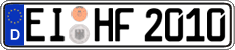 German license plate, Regular plates