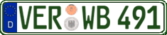 German license plate, Regular plates