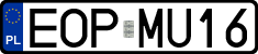 License plates of Poland, Regular car plates