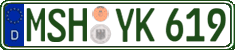 German license plate, Regular plates