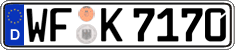 German license plate, Regular plates