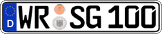 German license plate, Regular plates