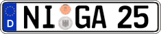 German license plate, Regular plates