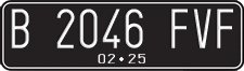 License plate of Indonesia, Regular plates