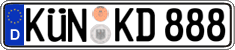 German license plate, Regular plates