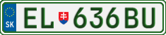 License plate of Slovakia, Electric vehicles