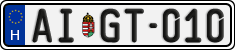 license plates of Hungary, Regular plates (2022)