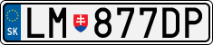 License plate of Slovakia, Cars