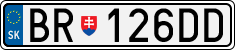 License plate of Slovakia, Cars