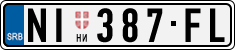 License plate of Serbia, Cars