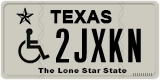 Texas, Vehicles for disabled persons (1ABCD)