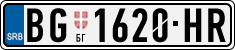 License plate of Serbia, Cars