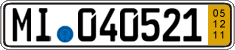 German license plate, Short-term transit plates