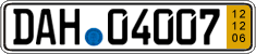 German license plate, Short-term transit plates