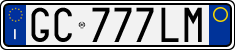 License plate of Italy, Cars (1994 year series)