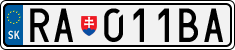 License plate of Slovakia, Cars