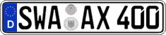 German license plate, Regular plates