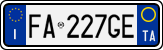 License plate of Italy, Cars (1994 year series)