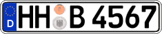 German license plate, Regular plates