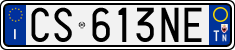 License plate of Italy, Cars (1994 year series)