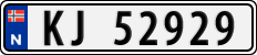 License plate of Norway, Cars
