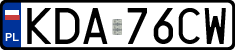 License plates of Poland, Regular car plates