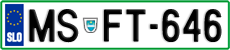 License plate of Slovenia, Cars